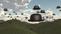 Floating Bowler Hats Royalty Free Stock Photo