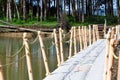 Water Crossing Floating Bridge Thailand Royalty Free Stock Photo