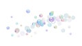 Floating Bubbles Background Vector. Gentle Soap Water Effect Design, vector design Generative AI Royalty Free Stock Photo