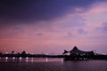 Floating caffee against Evening Sky at Ancol Beach, Jakarta