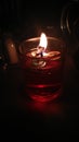 Floating candle for dining at home Royalty Free Stock Photo