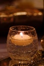Floating candle with lights - macro photo Royalty Free Stock Photo