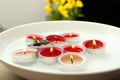 Floating candles Royalty Free Stock Photo