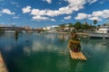 Floating Christmas trees on the Constitution River Bridgetown Barbados