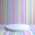A floating circular product stand with gentle shadow reflections, a modern gradient background, and contemporary Royalty Free Stock Photo