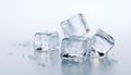 Floating clear ice cubes isolated asset Royalty Free Stock Photo
