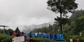 Floating clouds at batasia loop in darjeeling