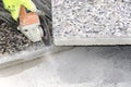 Floating concrete tiles