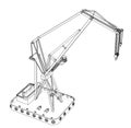 Floating crane. Vector Royalty Free Stock Photo