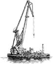 Floating crane Royalty Free Stock Photo