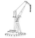 Floating crane. Vector Royalty Free Stock Photo