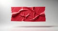 Floating crumpled red duct tape texture background Royalty Free Stock Photo