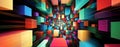 floating cubes, AI generated