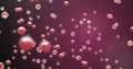 Floating 3D-rendered coronavirus particles drifting in gradient space, with white crown spikes Royalty Free Stock Photo