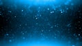 Floating Dark Blue Particles in Background Royalty Free Stock Photo