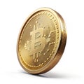 Floating digital cryptocurrency coin