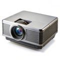 Floating digital projector with rotating lens focus