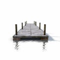 Floating dock, created with generative AI Royalty Free Stock Photo