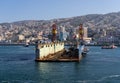 Floating dock or floating harbor in Valparaiso Chile