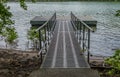 A floating dock in the lake Royalty Free Stock Photo