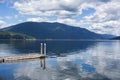 Floating dock in lake Shuswap Royalty Free Stock Photo