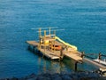 A floating dock on lake superior