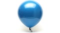 Floating Dreams: Vibrant Blue Balloon Isolated on White Background for Cutout Design and Conceptual Imagery