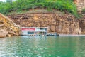 Floating drink bar Beleza Pura at Lake of Furnas Royalty Free Stock Photo