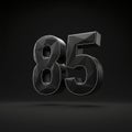 Floating Eighty Five Number with Black Geometric Pattern on Dark Background Royalty Free Stock Photo