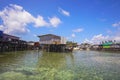 Floating fisherman house at Mabul Island, Sempoerna