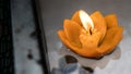 Floating flower candle Royalty Free Stock Photo