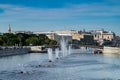 Floating fountain in the drainage channel