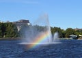 Floating fountain in Vyborg Bay