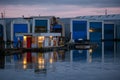 A floating fuel dock Royalty Free Stock Photo