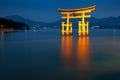 Floating gate Giant Torii of Itsukushima Shrine Royalty Free Stock Photo