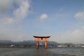 Floating gate of Itsukushima Shrine Royalty Free Stock Photo