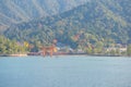 Floating gate of Itsukushima Shrine at Miyajima island