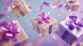 The Floating Gift Boxes.AI generated image Royalty Free Stock Photo