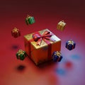 Floating Gift Boxes with Large Central Box Royalty Free Stock Photo