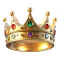 Floating glowing crown with rotating gems