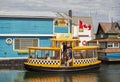 Floating Home Village Blue Houseboats Water Taxi Fisherman`s Wharf Reflection Inner Harbor Victoria BC Pacific Northwest