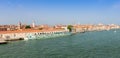 Floating Hotel Boat moored in Venice Royalty Free Stock Photo