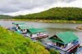 Floating hotel houses on Kwai river