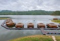 Floating hotel houses in Thailand