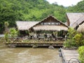 Floating hotel on River Kwai, Thailand Royalty Free Stock Photo