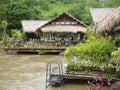 Floating hotel on River Kwai, Thailand Royalty Free Stock Photo