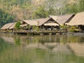 Floating hotel on River Kwai, Thailand Royalty Free Stock Photo