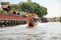 Floating house on Chaophraya, river, Bangkok Royalty Free Stock Photo