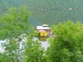 A floating House, Dam Vacha, Bulgaria Royalty Free Stock Photo