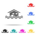 floating house icon. Elements of real estate in multi colored icons. Premium quality graphic design icon. Simple icon for websites